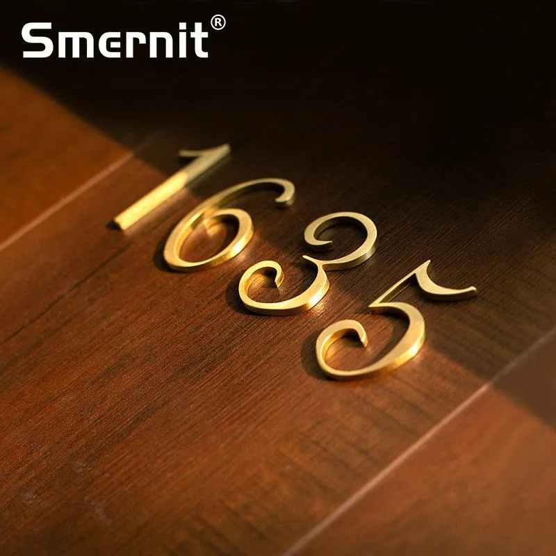 50mm Brass House Number El Door Address Letter For Home Digital Outdoor Sign Plates 0-9 A-Z Alphabet Other Hardware