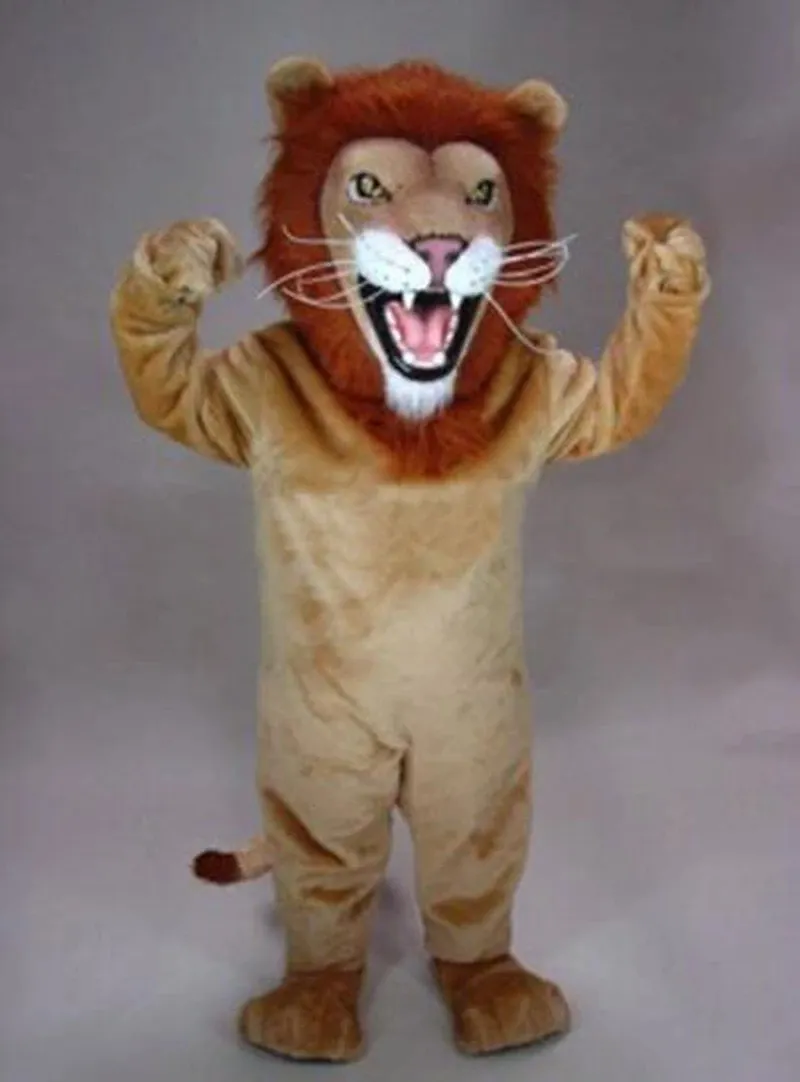 Lion africain mascotte Costume costumes fête jeu Animal déguisement tenues publicité carnaval Halloween noël adulte défilé