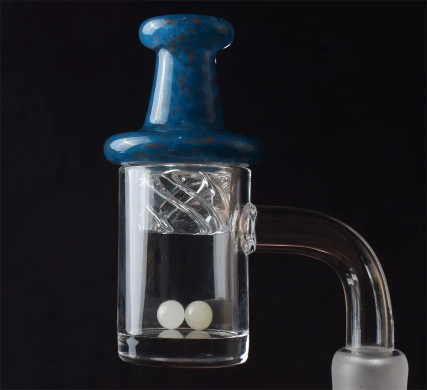 카브 캡이있는 25mm 석영 Banger 키트 terp 진주 흡연 10mm 14mm 18mm 여성 남성 Bangers 손톱 dab rig Glass bongs