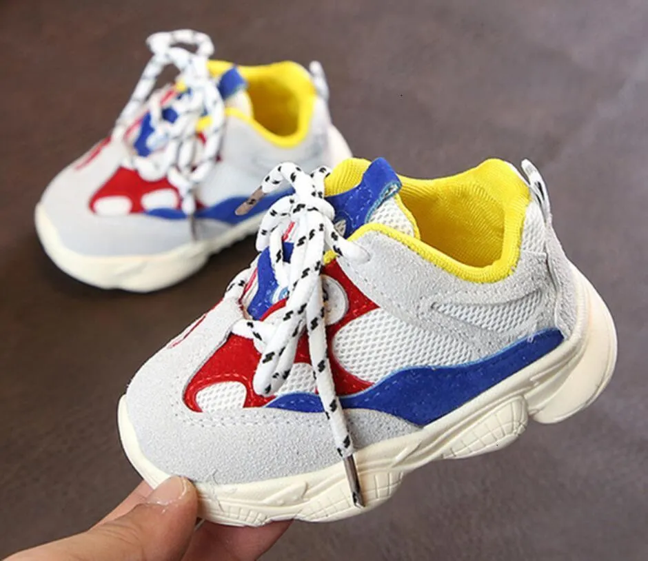 First Walkers Höst Baby Flicka Pojke Småbarn Spädbarn Casual löparskor Mjuk botten Bekväm sömnad Färg Barn Sneaker