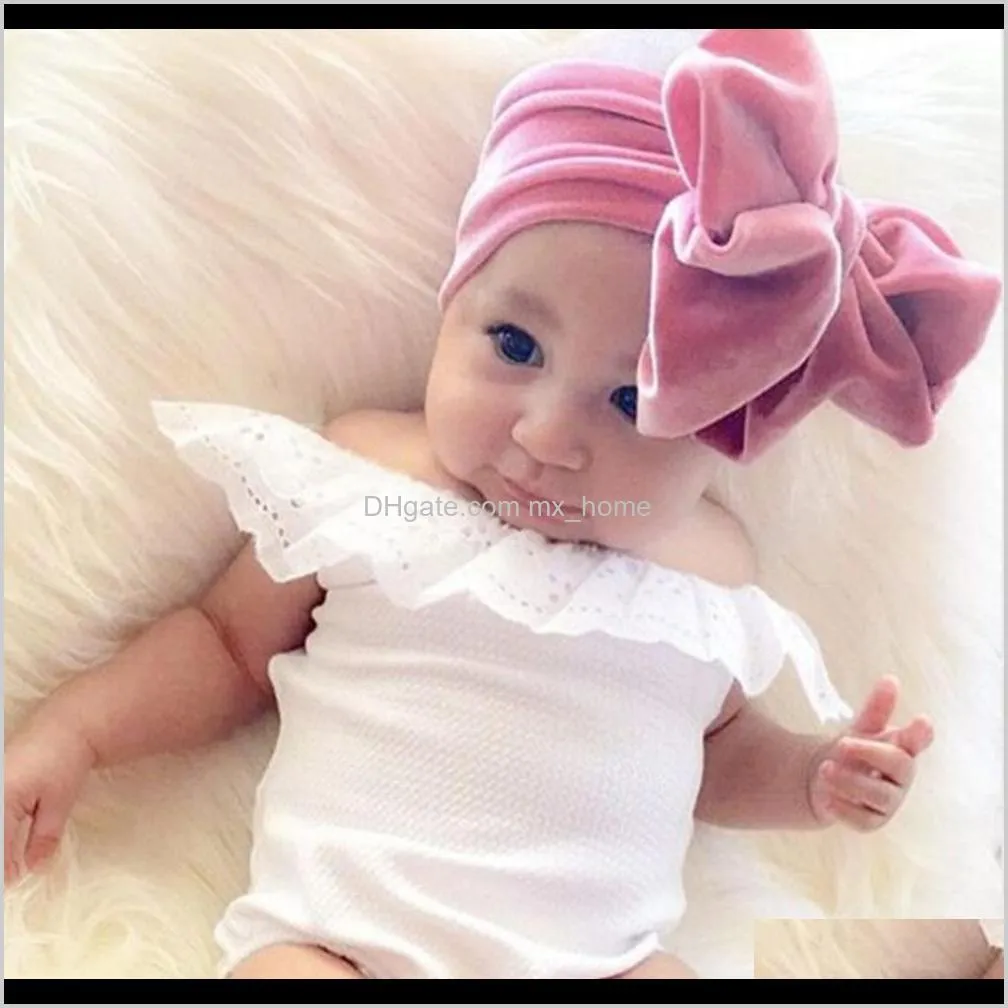 wholesale baby turban baby headband girls hairband gold velvet hair band baby hair bow elastic wide hair accessories 010613