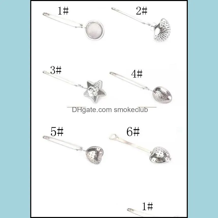 Tea Strainer with Handle for Loose Leaf Teas Stainless Steel Strainer Tea Ball Infuser Tea Filter 6 styles KKA7981