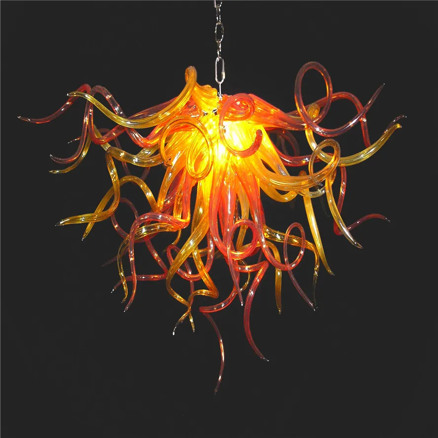 100% soufflé à la bouche lampes suspendues borosilicate verre de Murano Dale Chihuly Art chaleureux éclairage artistique lustres indiens