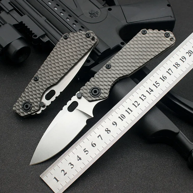 High hardness Folding Knife D2 blade Carbon fiber TC4 handle sharp Camping hunting Self-defense Survival EDC Tactical knives Collect Easy to carry-