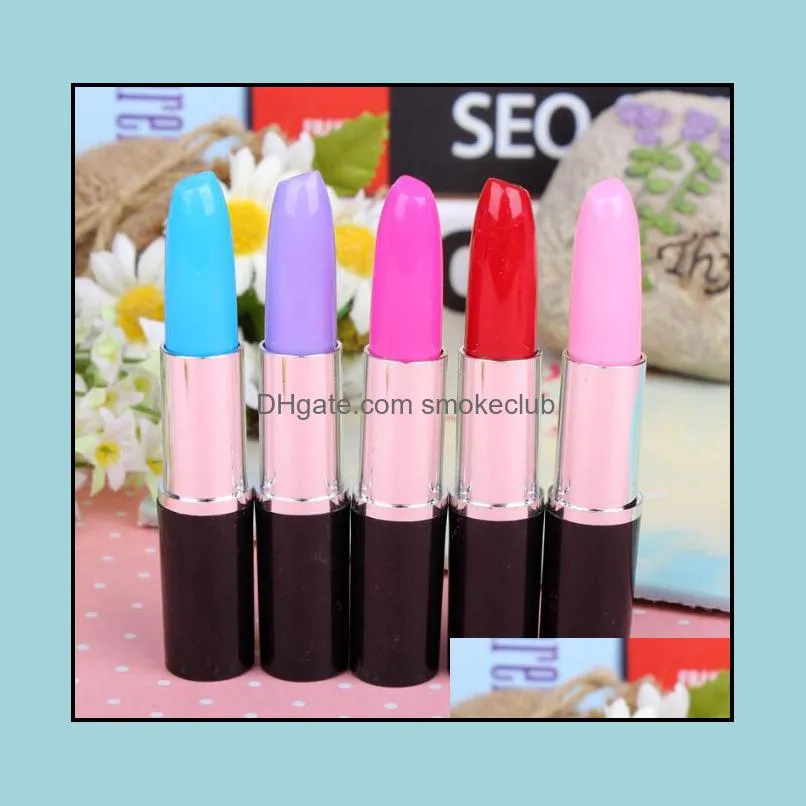 mix colors Lipstick ball point pen Creative stationery Student prize Lovely modeling lifelike Lip Balm ballpoint pen 210pcs