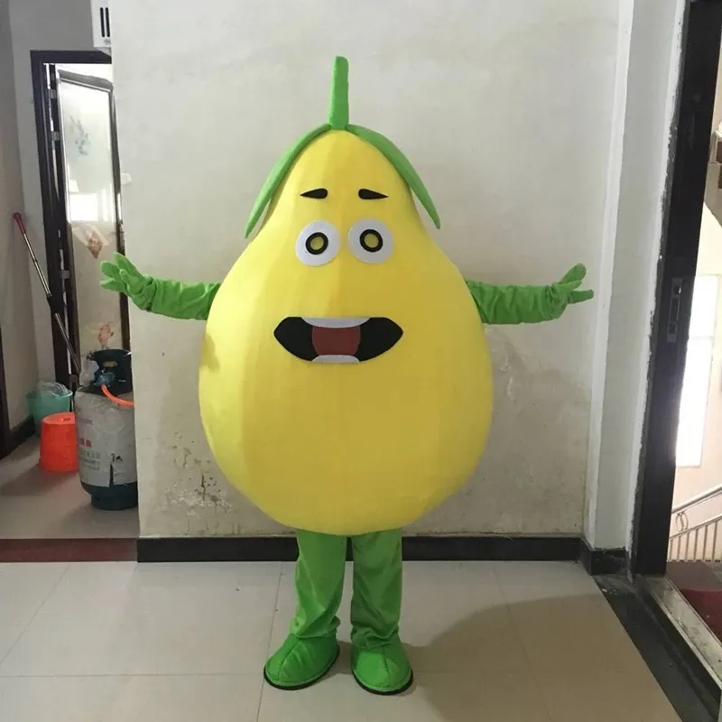 Halloween pear Mascot Costume High Quality customize Cartoon Fruit Anime theme character Adult Size Carnival Christmas Fancy Party Dress