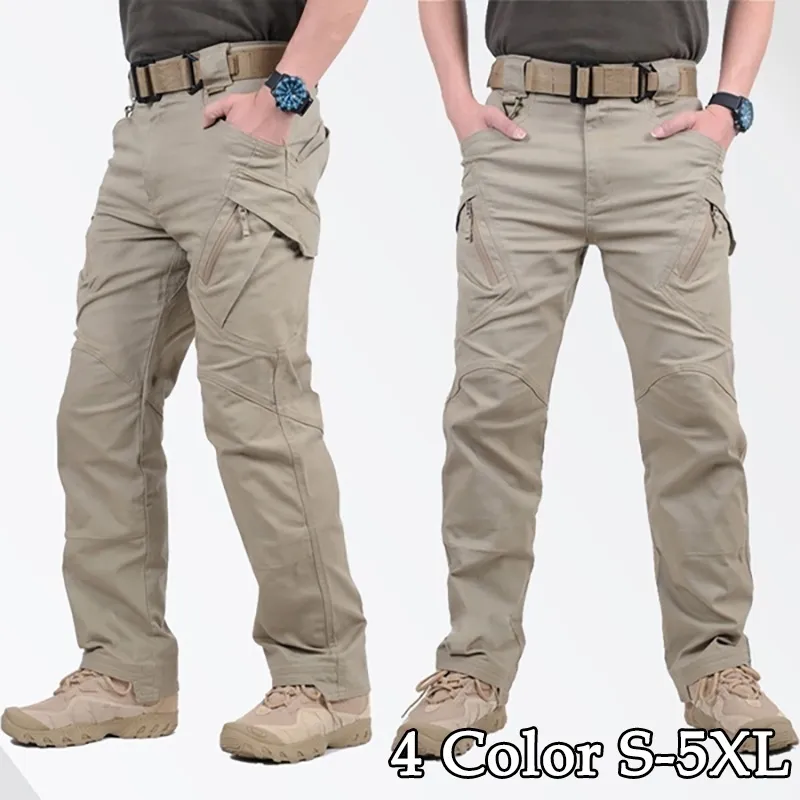 2021 Erkek Hafif Kargo Pantolon Elastik Nefes Alabilir Çoklu Cep Askeri Pantolon Dış Mekan Joggers Pant Taktik Pantolon 6xl 220212