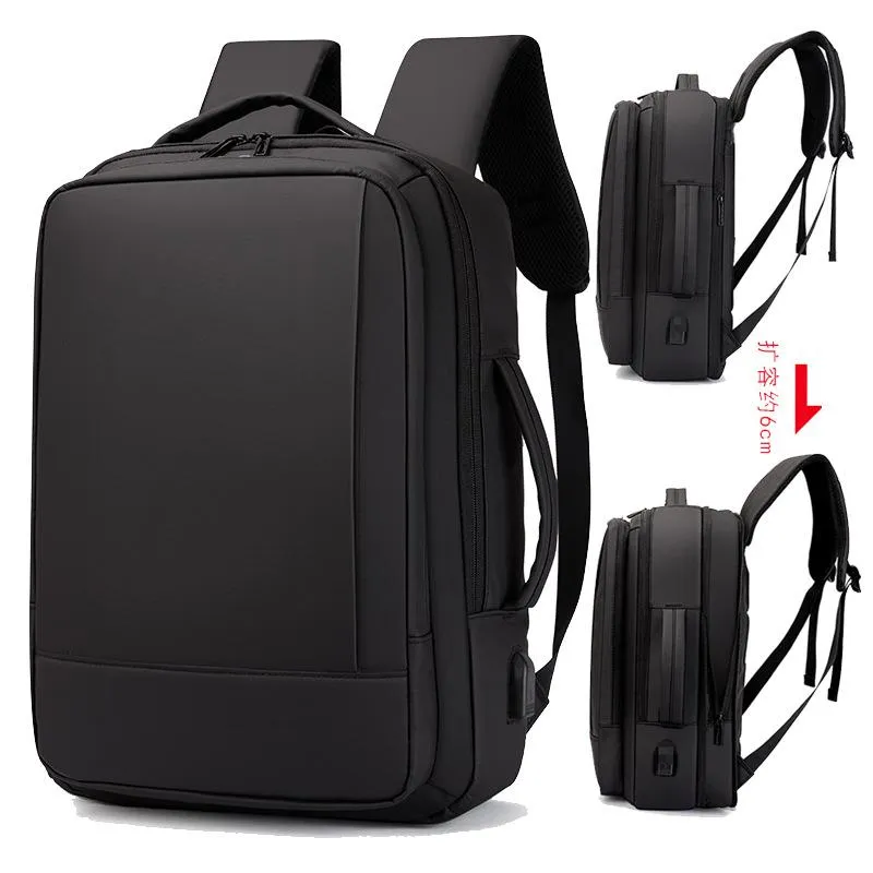 Backpack Men's Business Commuter Travel Bag USB Charging Computer Expansion Student School