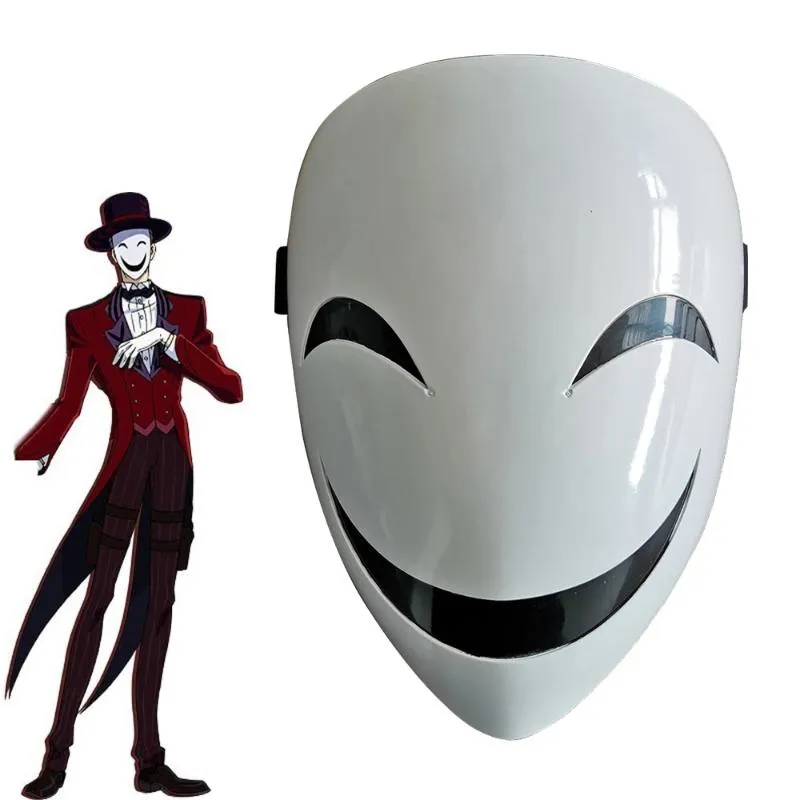 Diğer Olay Parti Malzemeleri Anime Siyah Kagetane Hiruko Cosplay Maskesi Unisex Burakku Buretto Gülümseme Tam Yüz Başlık Maskeleri Cadılar Bayramı