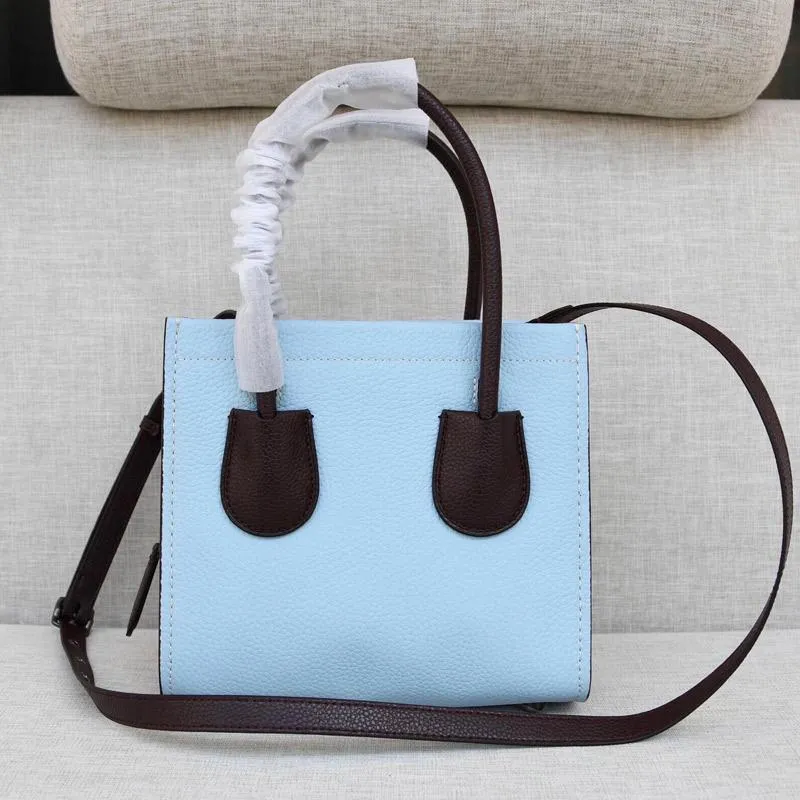 Women Handbag Lady Tote Bag Litchee Cowhide Leather Hand bags Patchwork Color Adjutable Belt Shoulder Bags Square package Crossbody Bag