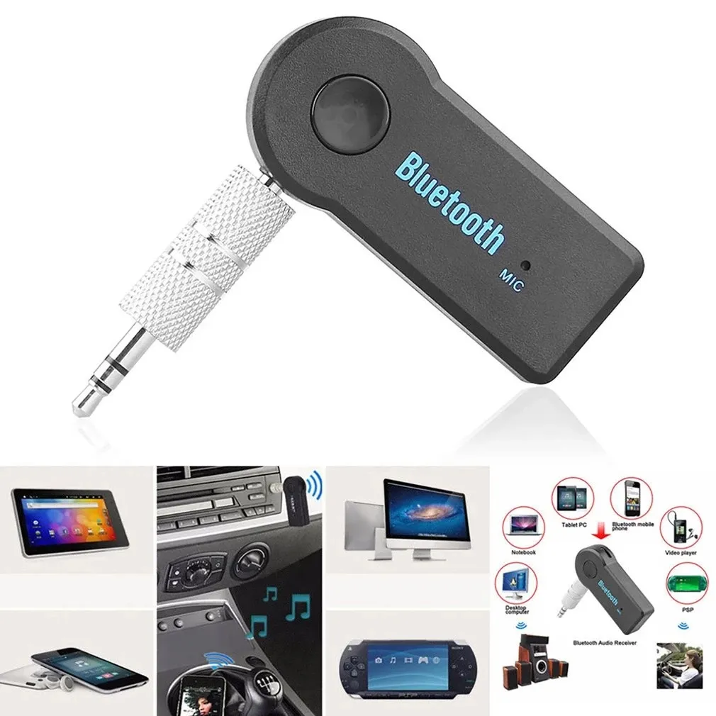 Evrensel 3.5mm Streaming Araba A2DP Kablosuz Bluetooth AUX Ses Müzik Alıcı Adaptörü Handsfree Mic Ile Telefon MP3 için 200 adet