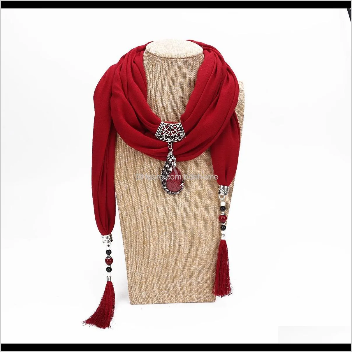 winter scarf jewelry statement necklace pendant scarf women bohemia neckerchief foulard femme accessories hijab stores cashmere scarf