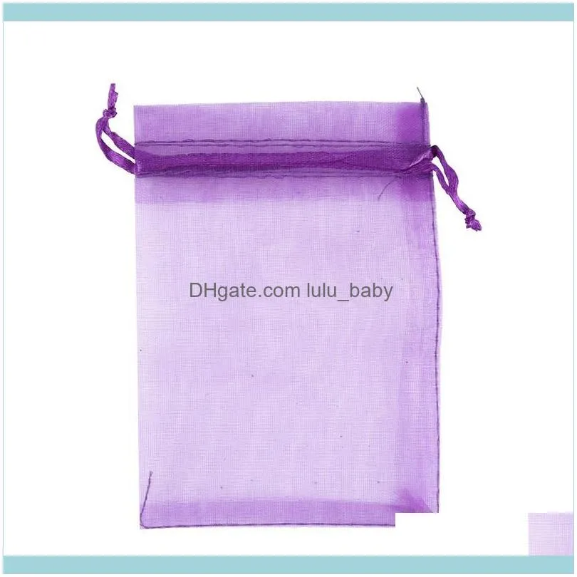 Jewelry Pouches, Bags 30 PCS Gift Bag Purple Organza Pouch
