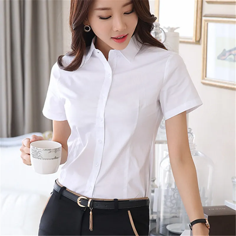 Moda Coreana Mulheres Botão Para Cima Camisa Elegante Mulheres