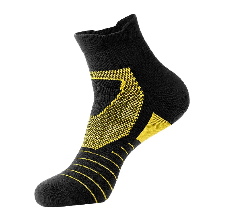 Chaussettes de sport thermiques pour hommes Coton Cyclisme Basketball Course à pied Hiver Randonnée Panier Tennis Ski Homme Vélo Antidérapant Ski Guêtres taille: 39-45