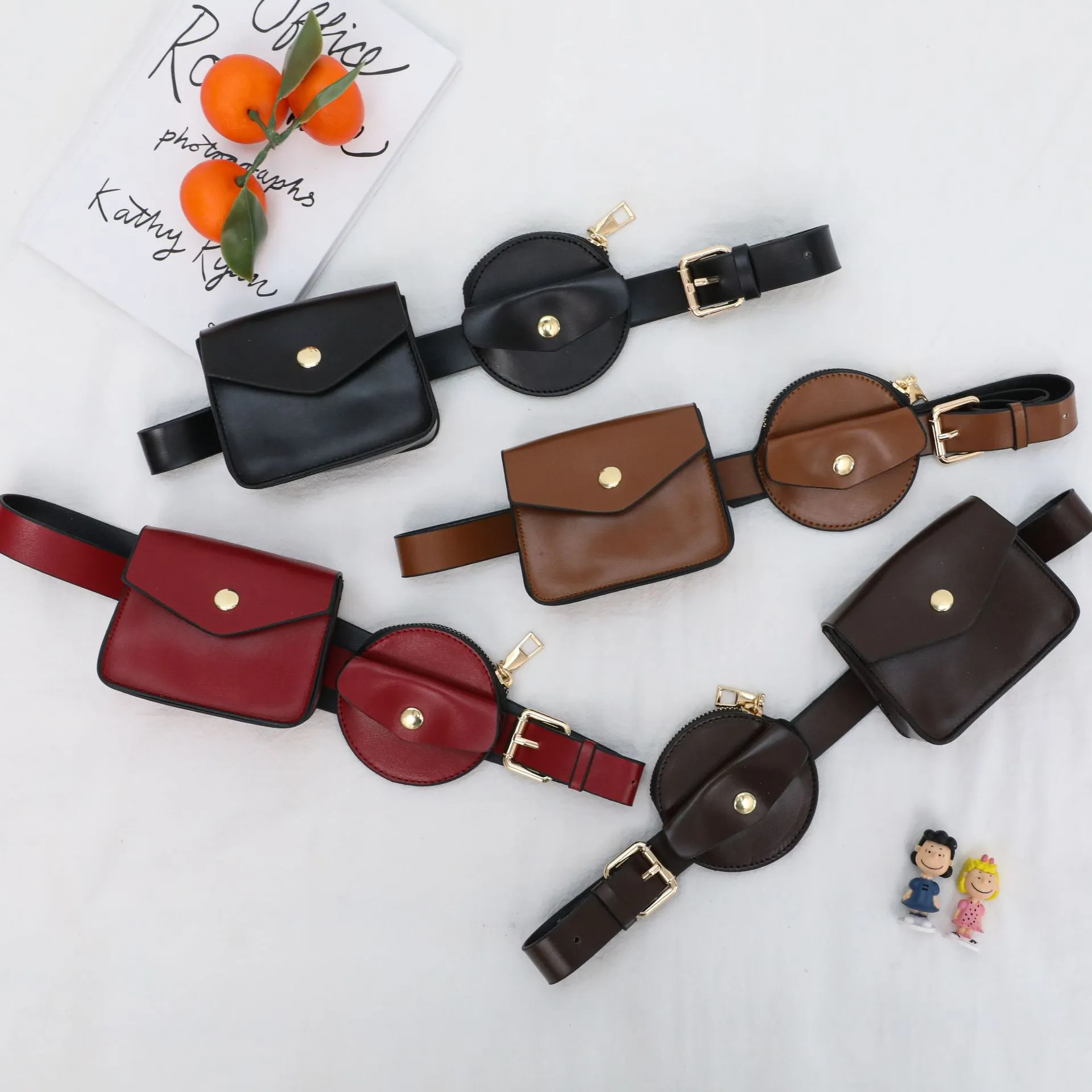 Sweet Princess Accessories Children's Crossbar Waist Purse Girl Fashion Korean Style Parent Child Bag Wholesale Cute Little Pocket Gift