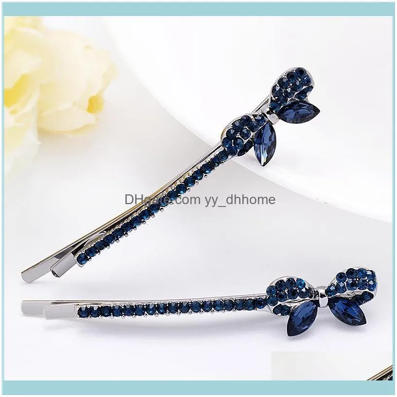 Duckbill Word Clip Korean Temperament Female Fashion Hairpin Jewelry Molan Butterfly Rhinestone Retro Hair Clips & Barrettes