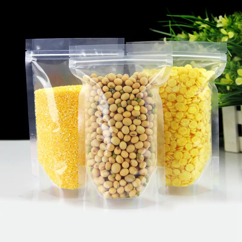 WOXINDA Glass Storage Container Snack Packaging Bag Candy Transparent  Ziplock Bag Food Preservation Sealed Bag