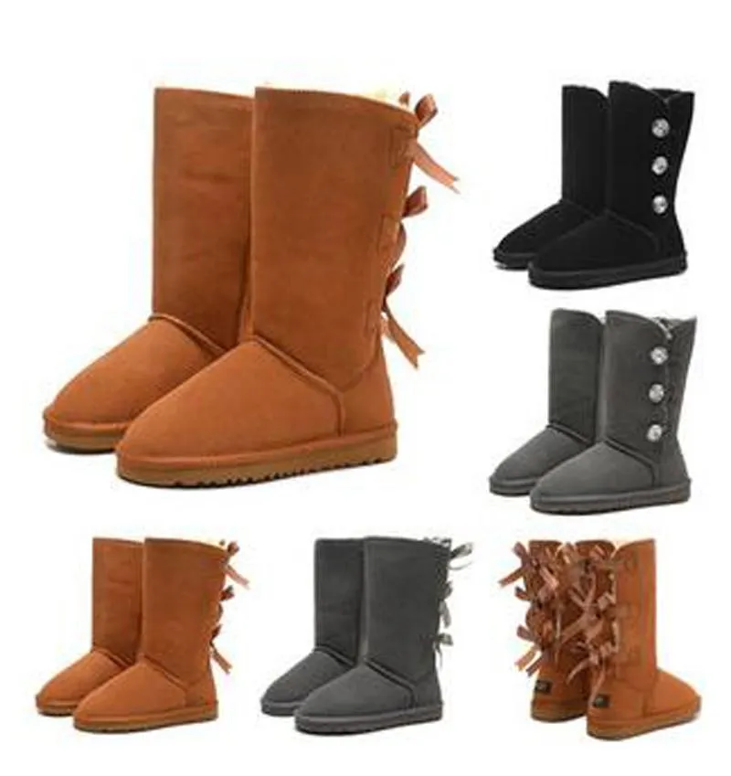 Women Snow Boots 100% Cowhide Leather Ankle Boots Warm Winter Boots Woman shoes large size 4-10