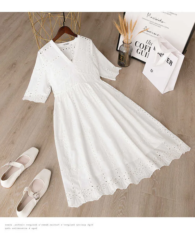White Cotton Lace Maternity Dress Summer V-Neck Knee-Length A-Line for  Pregnant Women from Dhgate Maternity Dresses - price 65.17