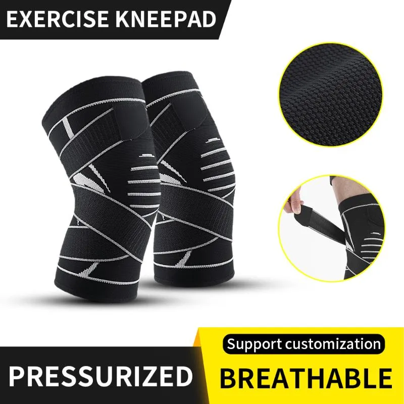 Elbow & Knee Pads 1Pc Kneepad Elastic Silicone Pressurized Support For Basketball Vollyball Running Arthritis Muscle Joint Brace