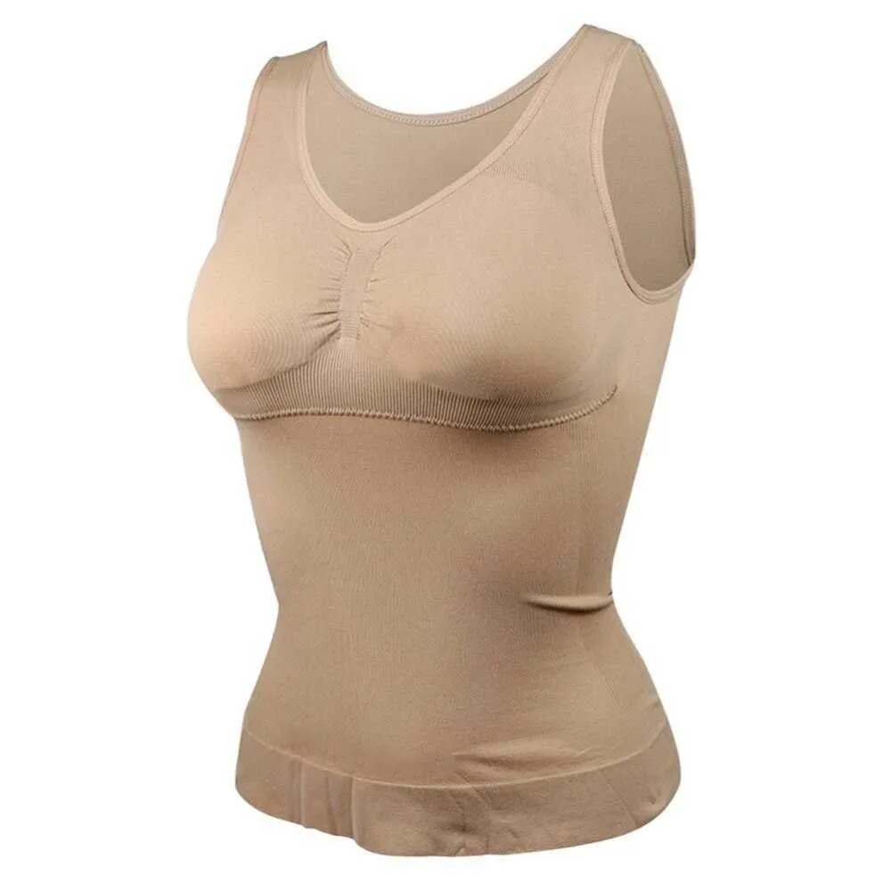 Plus Size Womens Slimming Bra Tank Top With Removable Shaper And
