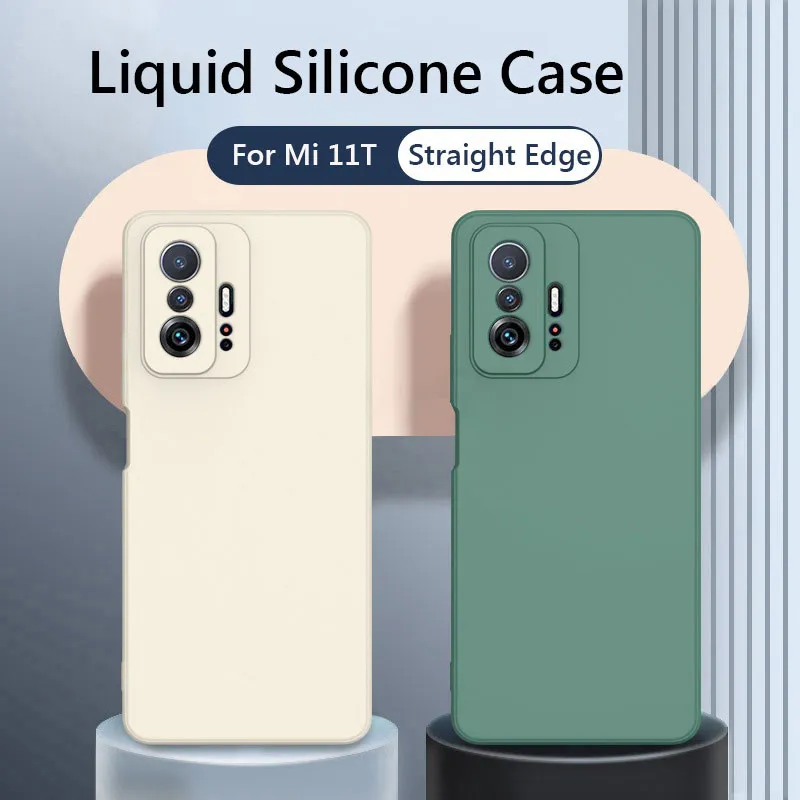 Phone Cases For Xiaomi Mi 11T Pro Case New Liquid Silicone Soft Camera Protection Cover For Mi 11T Mi11T Redmi 10