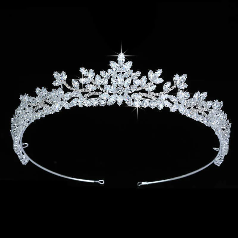 Tiaras och krona hadiyana temperament fick enaged bröllop brud hår tillbehör fest tjej gåva zircon bc5523 corona princesa x0625