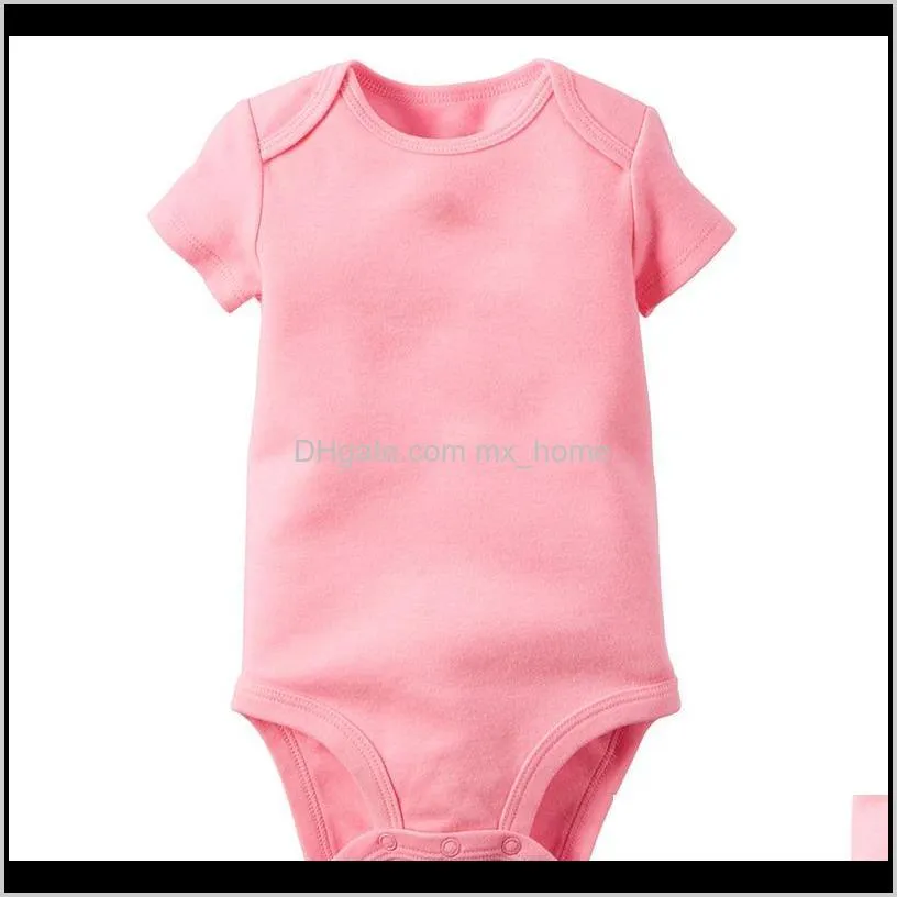 baby rompers big wholesale baby jumpsuits 100% cotton class a solid colors short sleeves triangle romper baby onesie 0-24m