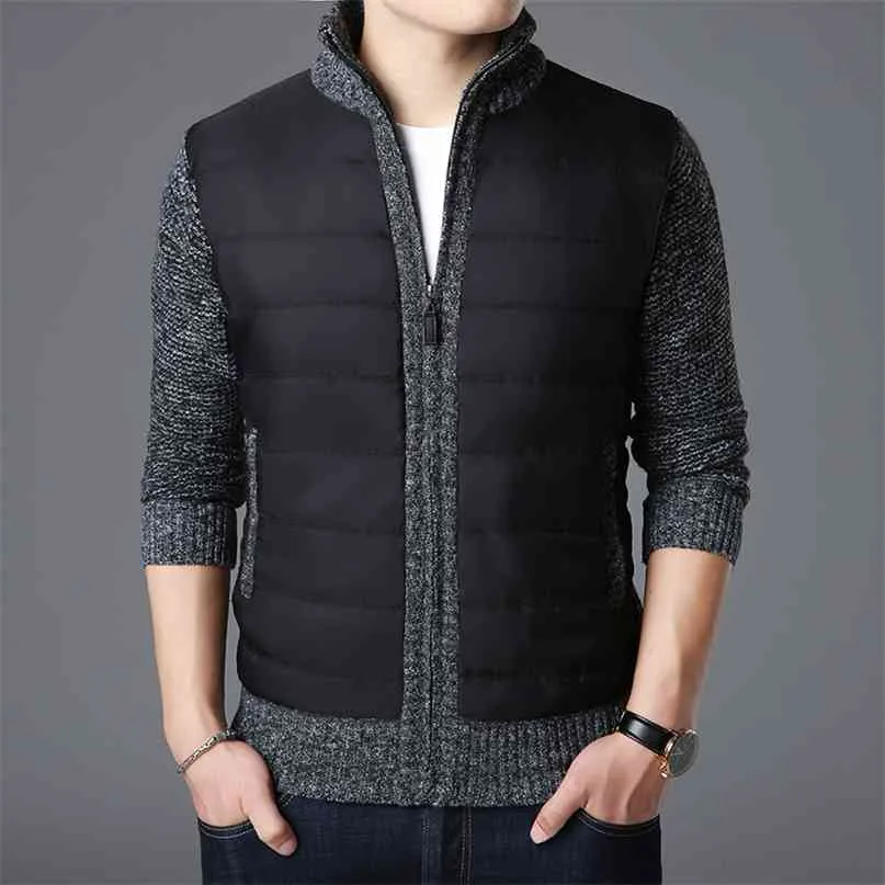 Modemerk Sweaters Mens Cardigan Dikke Slim Fit Jumpers Knitwear Rits Warm Winter Koreaanse stijl Casual Mannen Kleding 210918