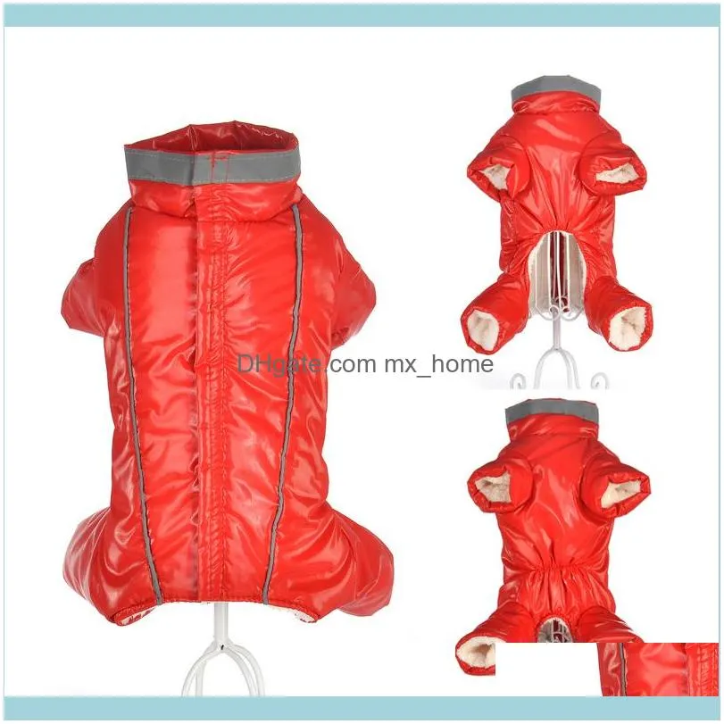 Winter Warm Pet Dog Clothes Waterproof Pet Coat Jacket for Small Medium Dogs Reflective Puppy Jumpsuits French Bulldog Clothing 201126