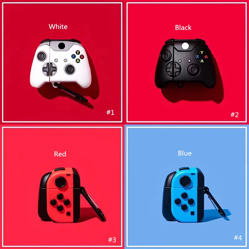 3D Cute Game Console Box Switch Pro Gamepads Écouteurs Étuis Couverture en silicone souple Drop Fall off Protection pour Apple Airpods 1 2 Pro Case