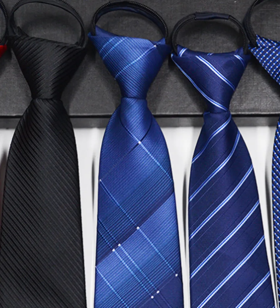 8см молнии жениха связки бизнес -стиль моды Slim Seame Tie Dismity Design Solid Color Party Lazy Formal Skee