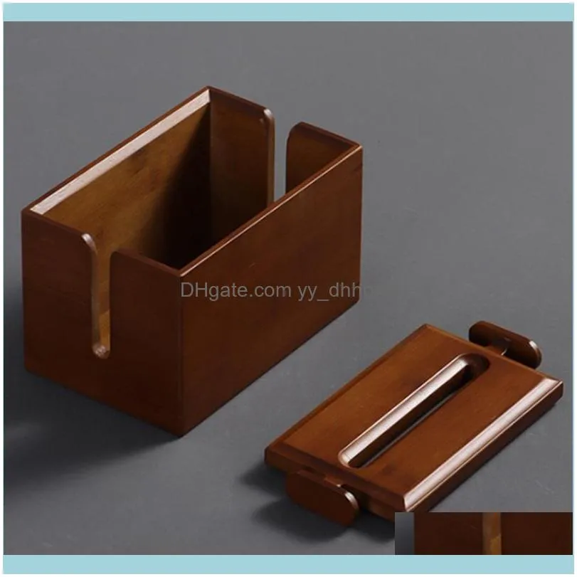 Kitchen Storage Organization Restaurant Bamboo Square Seat Type Sheet Paper Napkins Tissue Box1