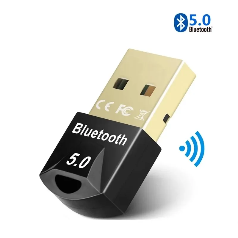 Bluetooth 5.0 USB Adapter Computer Dongle Wireless Mouse Keyboard PS4, Aux, Audio, Bluetooth 5 Transmitter Receiver