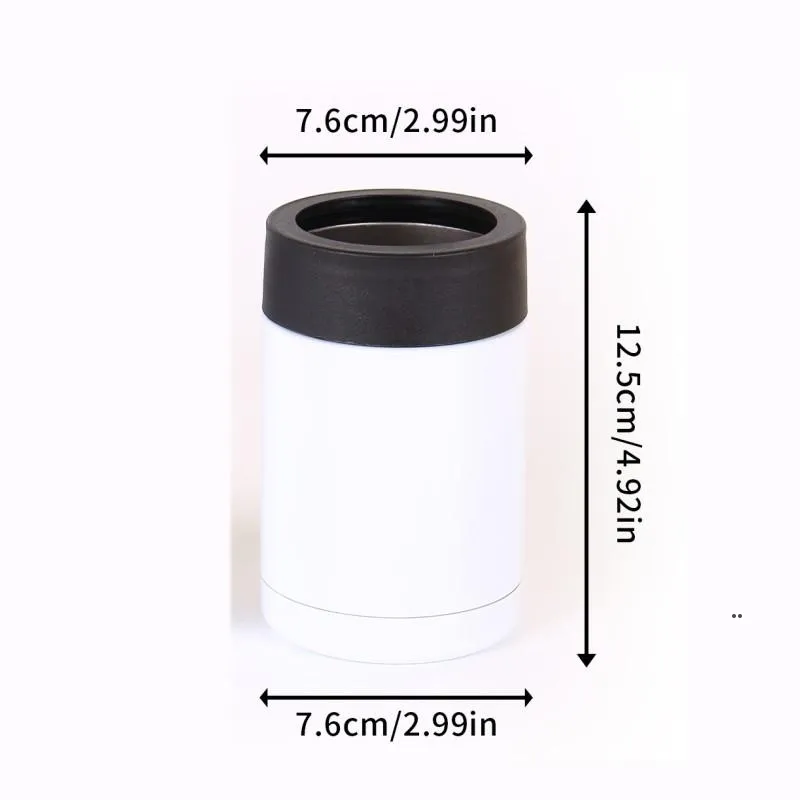 DIY Sublimation Blank Water Bottles 12oz can cooler Car Coffee Mug Beer Cold Storage Tank 304 Stainless Steel Vacuum Insulated Cup GWA7853