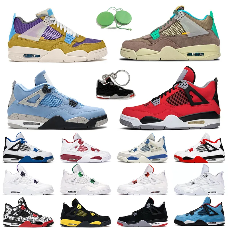 4s Toro Bravo Basketskor män kvinnor jumpman 4 Vit Oreo University Blå Röd Thunder Black Cat Cactus Jack Green Glow herrtränare