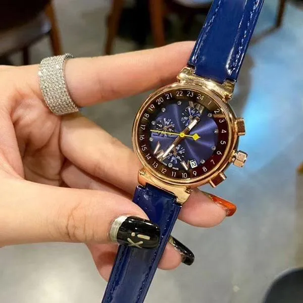 moda dla kobiet zegarek najlepszych marki 32 mm diamentowych tła zegarek ze ręką skórzany pasek kwarcowy zegarek dla damów t Valentine prezent Orologio Di 293p