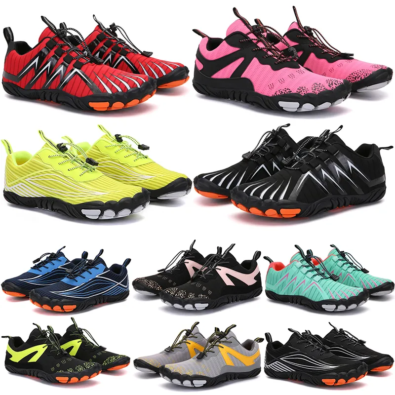 2021 Four Seasons Five Fingers Sports shoes Mountaineering Net Extreme Simple Running, Cycling, Hiking, green pink black Rock Climbing 35-45 color38