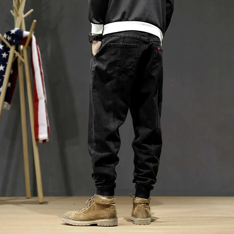 DHgate.com:Mens Denim Spliced Cargo Pants: Loose Fit