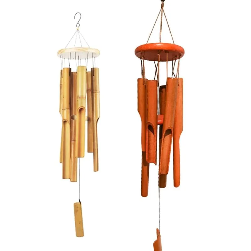 Objets décoratifs Figurines bois carillon à vent en bambou boule attrape-rêves