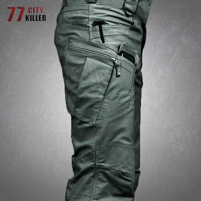 Tactical Cargo Calças Homens Military Waterproof Swat Combate Calças Médios Múltiplos Bolso Exército Respirável Pant Homens Jogadores de Trabalho Mens 210930