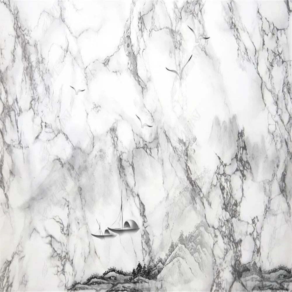 Creative landscape marble wallpapers background wall 3d murals wallpaper for living room