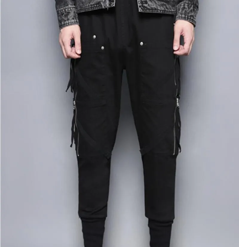 予約受付中 春の女性のファッションパーソナライズされたカスタムメイドの大きいサイズのトリミングサイドジッパードローストリングレッグカジュアルパンツ 27 36メンズパンツ 今だけ名入れ無料 アパレル メンズ服 Viskasprekybai Lt