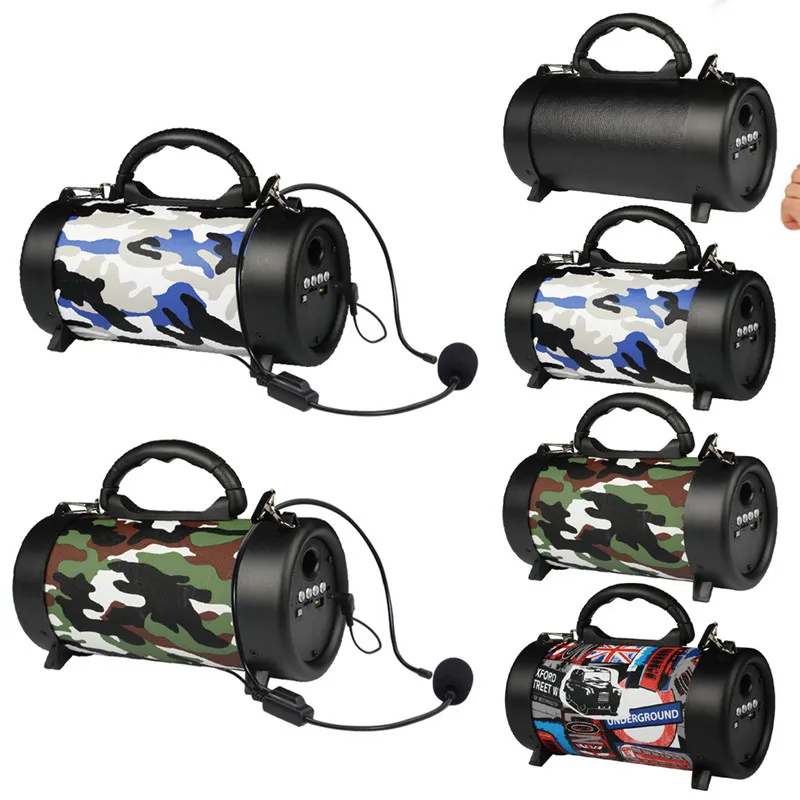 Portable Bluetooth Speaker With FM Radio & Microphone Outdoor Wireless ...