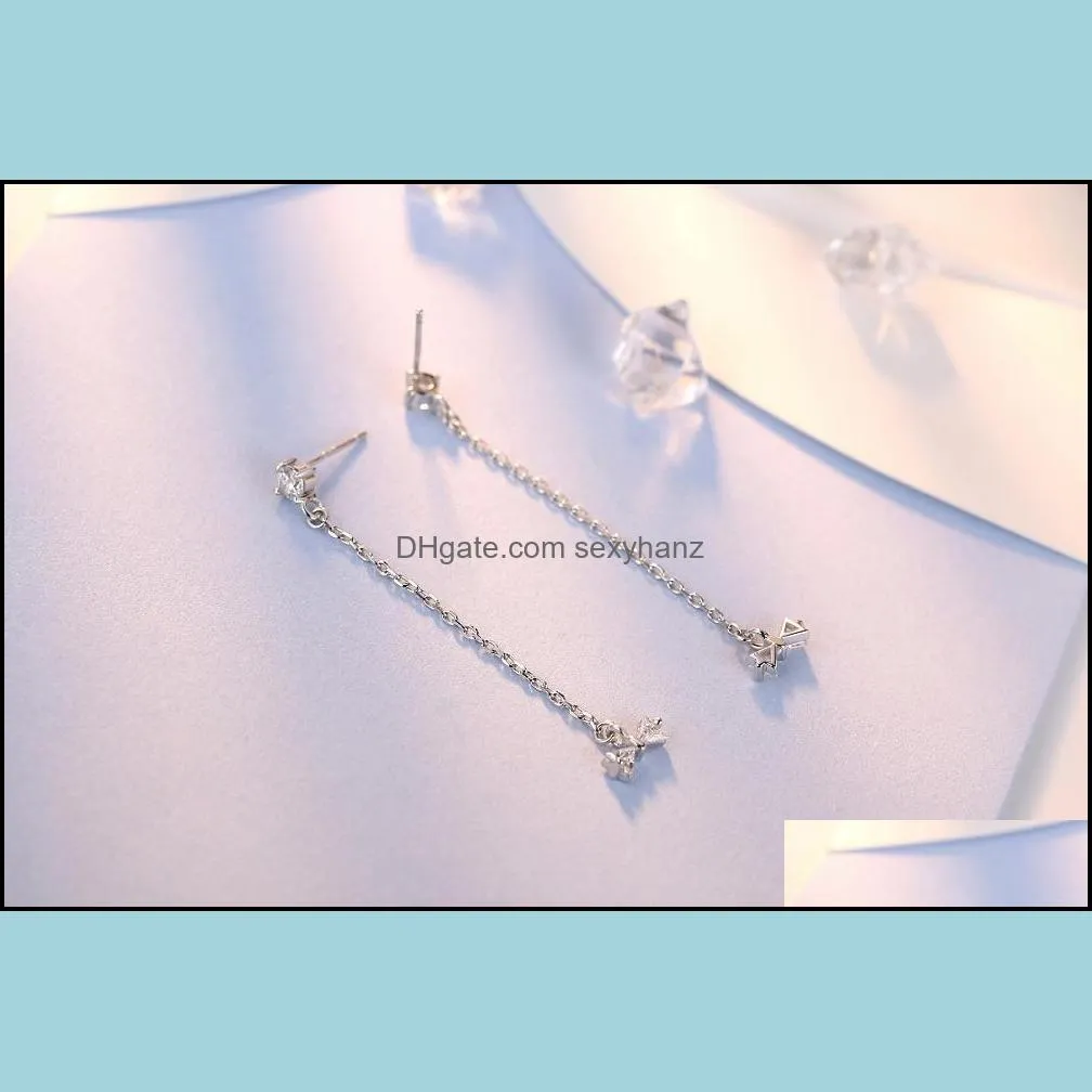 Other Wholesale Earrings Jewelry Sterling Silver Butterfly 925 Dangle For Women Free Box