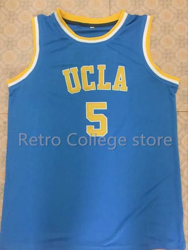 Maglia da basket retrò #5 Baron Davis UCLA Bruins College University Personalizza qualsiasi numero di taglia e nome del giocatore