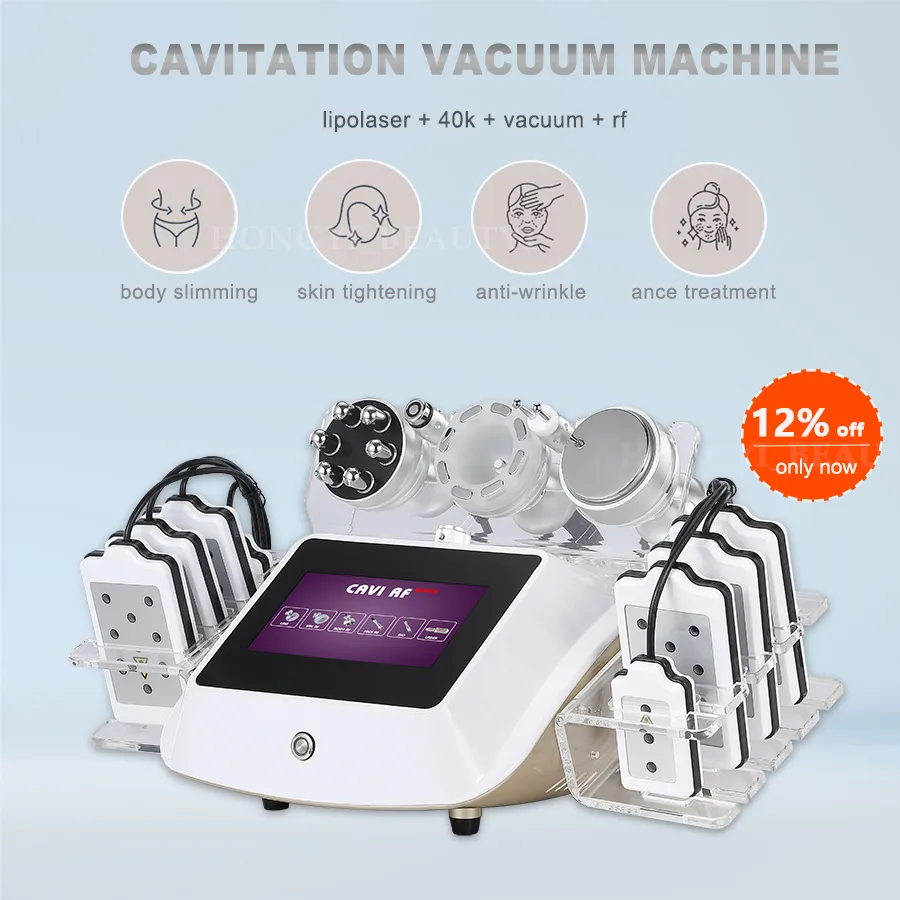 6In1 Ultrasonic Cavitation Treatment Slimming Body Liposuction Machine 2 Year Warranty Lipo