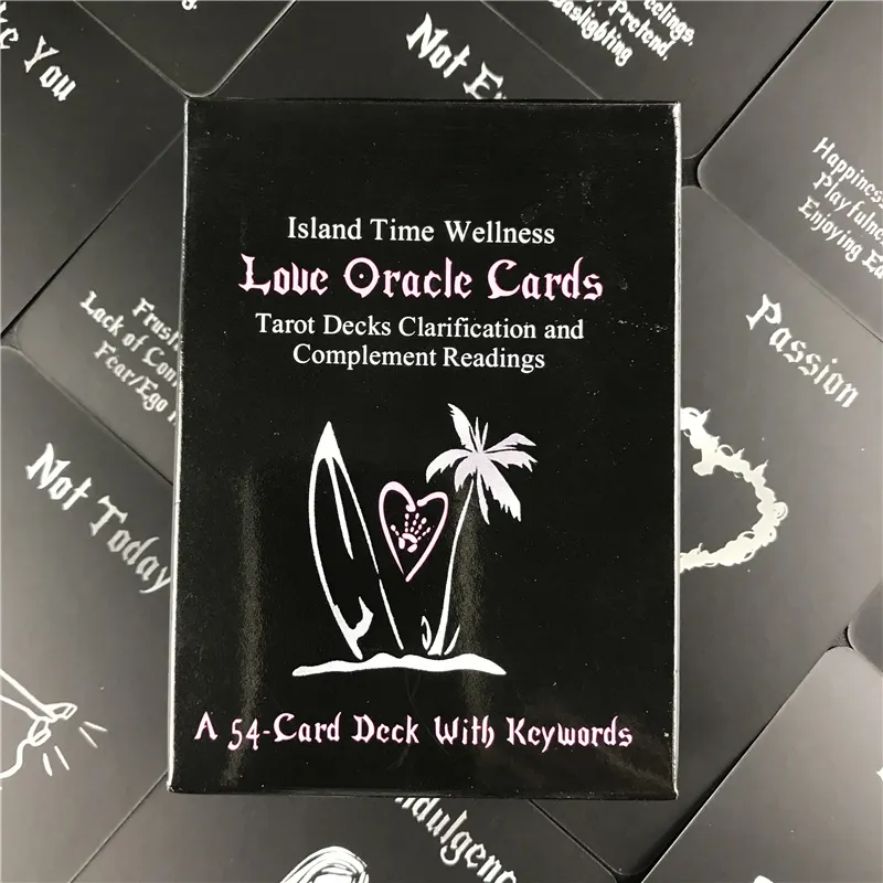 Английская версия Tarot Card Asland Time Wellness Love Oreacles Настольная игра Семейный отдых Партии Игральные карты с книгой PDF