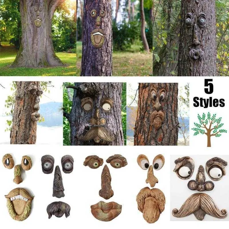 5 Kinds Bark Ghost Face Facial Features Old Man Tree Hugger Yard House